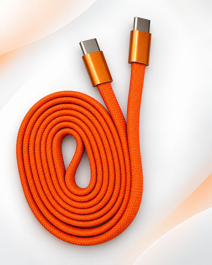 Amaya GaN зарядно устройство с USB-C порт и USB-C - USB-C кабел 45 W Power Delivery оранжев (ACW-E450S+CC)