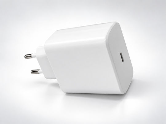 Amaya Зарядно устройство с USB-C порт и Кабел USB-C - USB-C 45W Power Delivery Бяло (SC45)