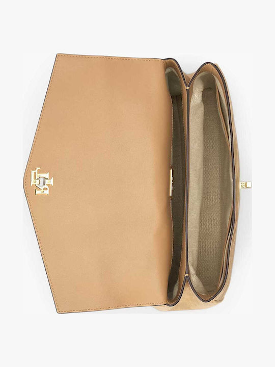 Leather Women's Shoulder Bag Suede Beige