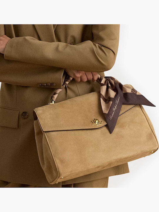 Leather Women's Shoulder Bag Suede Beige