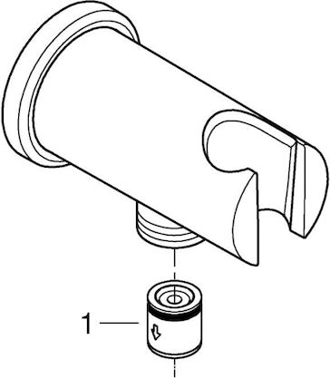 Shower Outlet Elbow Grohe 26658da0 Rainshower 1/2" X 1/2" Shower Holder Polished Copper