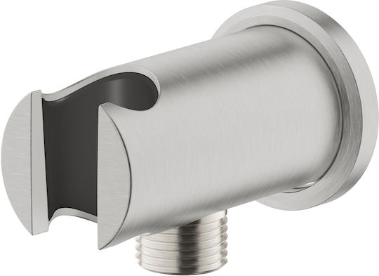 Grohe 26658dc0 Shower Outlet Rainshower 1/2" X 1/2" Hand Shower Holder Matte Satin Steel