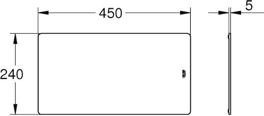Grohe Transparent Glass Cutting Board 45x24cm