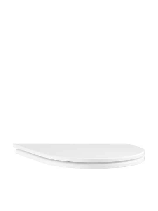 Grohe Тоалетна седалка Slim с Плавно Затваряне от Бяла Пластмаса