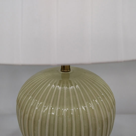 InTheBox Sera Ceramic Table Lamp for E27 Socket with Green Shade and White Base