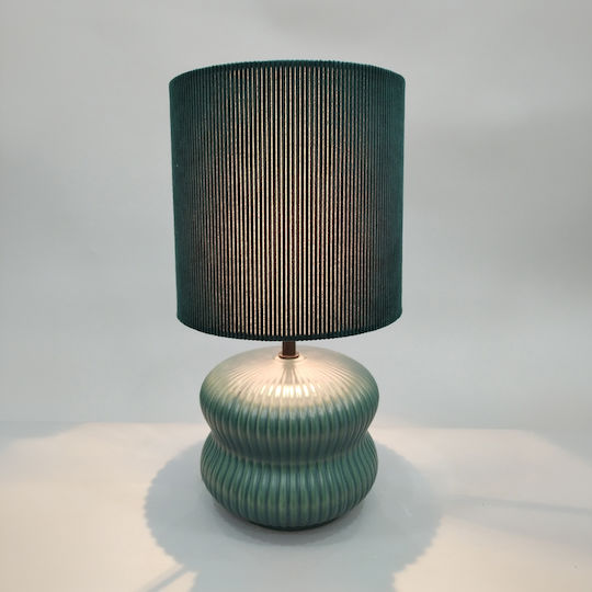 InTheBox Patent Ceramic Table Lamp for E14 Socket with Green Shade and Base
