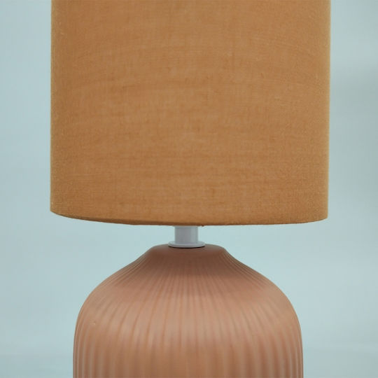 InTheBox Rivo Ceramic Table Lamp for E14 LED Bulb with Brown Shade