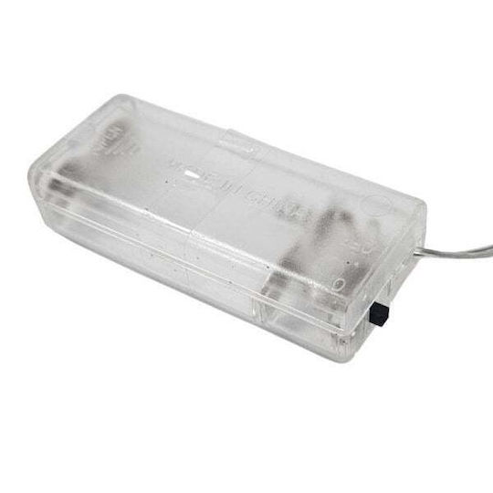 Brad Decorativ de Crăciun în Formă de Con, cu Lumină LED, 60 cm, cu Baterii, Alb,