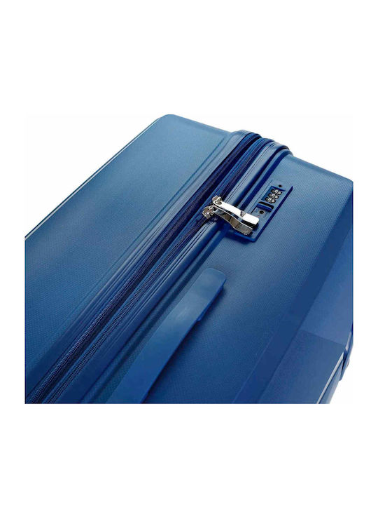 Stelxis Valiză de Călătorie de Cabină Mică The Mars Collection, Rigidă, Albastră, cu 4 Roți, Înaltă de 55 cm