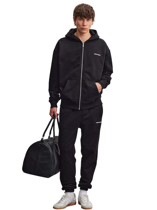 Schwarze Kapuzenjacke