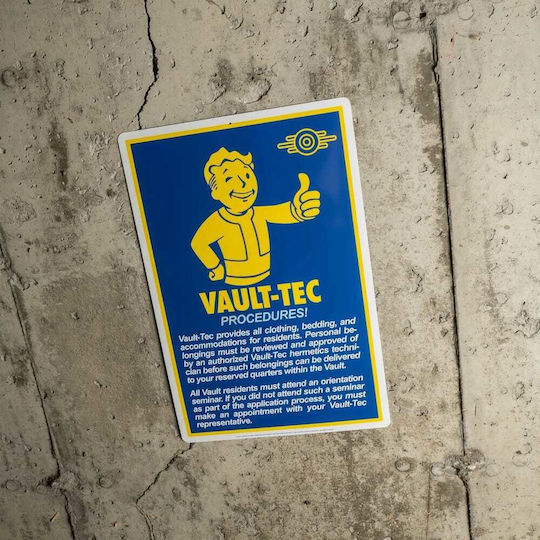 Trick Or Treat Studios Fallout Metallschild Procedures Figur