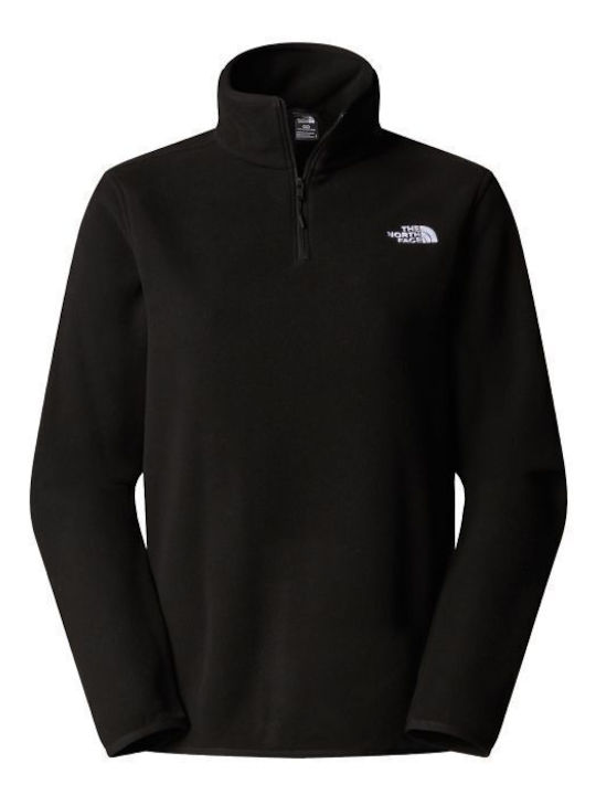 Glacier Damen Bluse mit Reißverschluss Schwarz