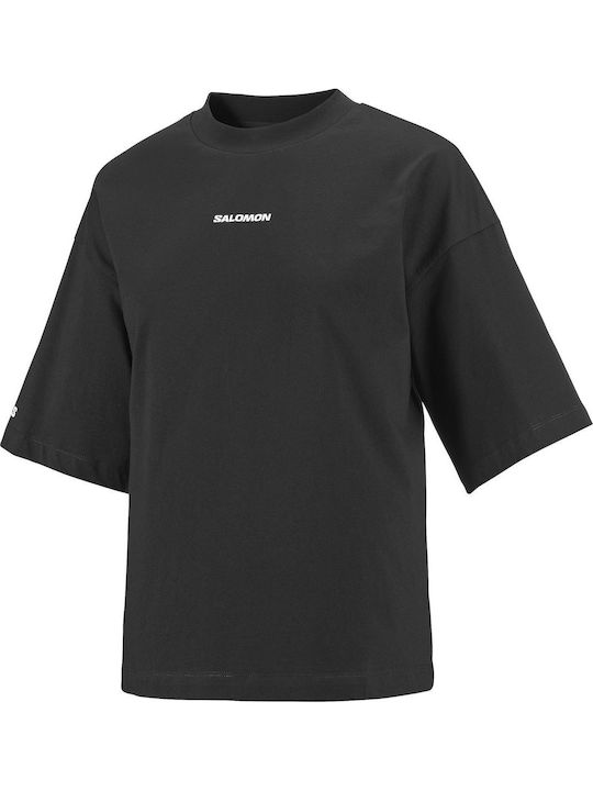 Damen Sport T-Shirt Tiefschwarz