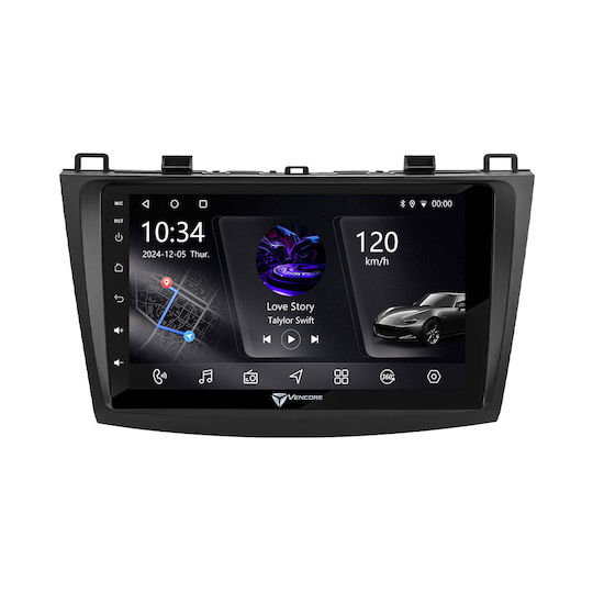 Vencore 3236-10005-0228b Android-Multimedia-Display 15 9" Px5s Octa-Core 2 GB/32 GB IPS-Frontblende CarPlay Android Auto Unterstützung Für 360°-Kamera Mazda 3 2009–2014 – Schwarz 3236-10005-0228b