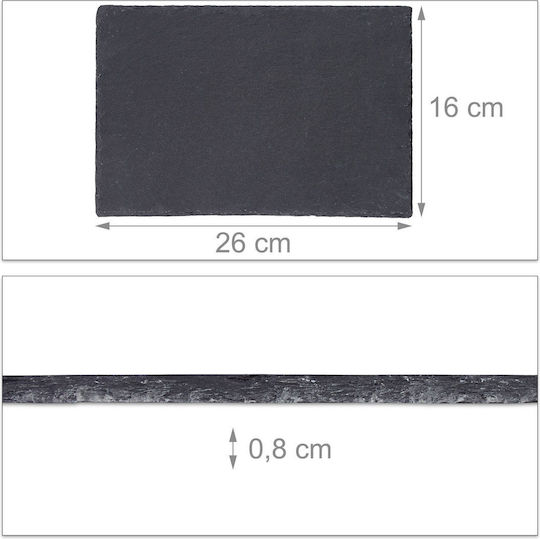 Relaxdays Platou de Servire pentru Sushi din Lemn 30x20 cm 6 Bucăți