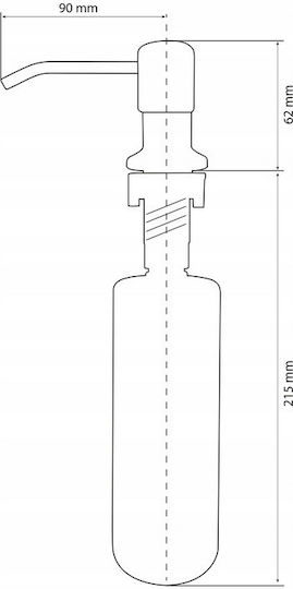 Sink Built-in Kitchen Dispenser in Gold Stainless Steel 350ml