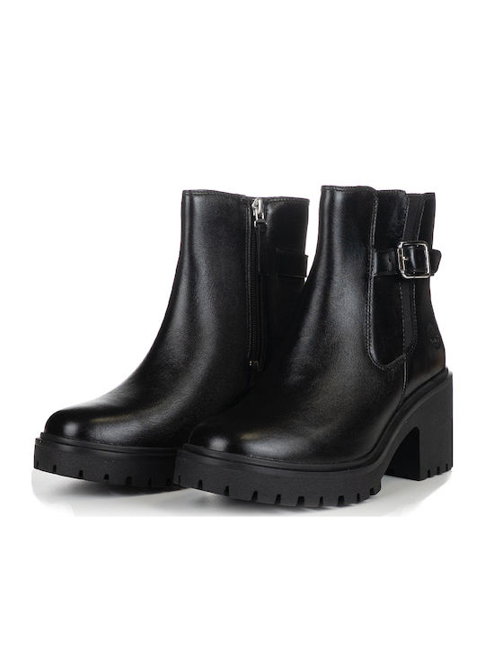 Black Leather Women's Chelsea Ankle Boots