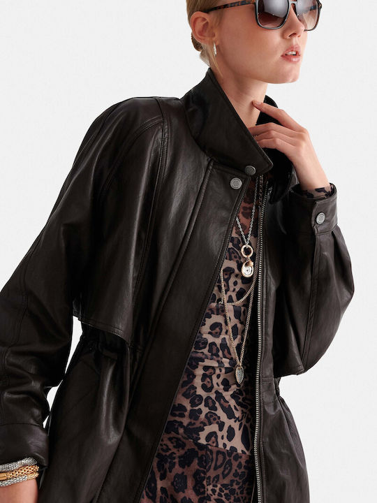 Γυναικείο Biker Jacket Καφέ
