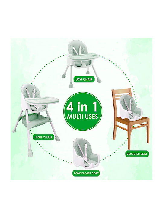 Scaun de Masă pentru Copii 2 în 1 Verde