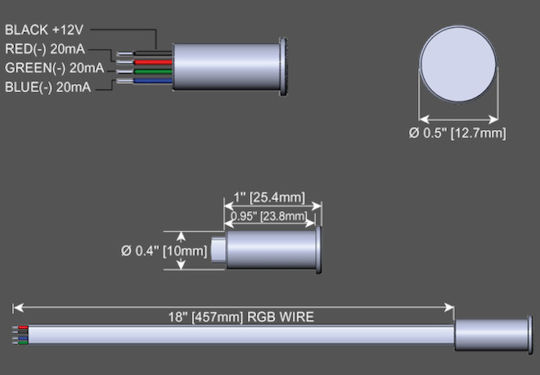 Shadow Caster Scm-ral-pw Mini LED Ceiling Light