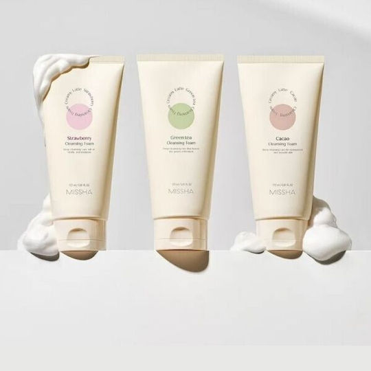 Missha Creamy Latte Cleansing Foam Creamy Cleansing Foam Face Strawberry 172ml