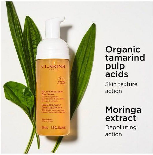Clarins Sanfter Erneuernder Gesichtsreiniger Schaumstoff Für Kontrolle der Fettigkeit & Aufhellung 150ml