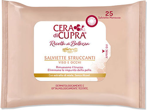 Cera di Cupra Makeup Remover Wipes for Face and Eyes 25 Pieces