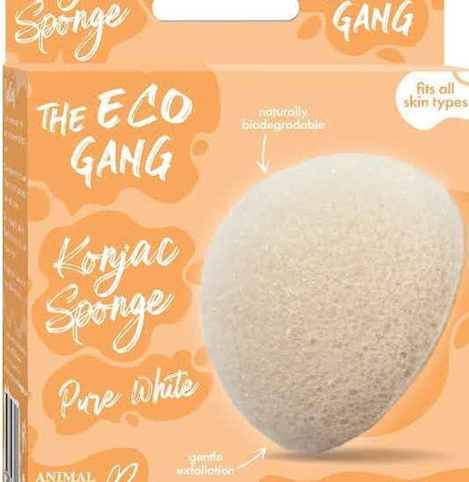 The Eco Gang Гъба Конджак Чисто Бяла Гъби Конджак Почистващи Продукти За Лице
