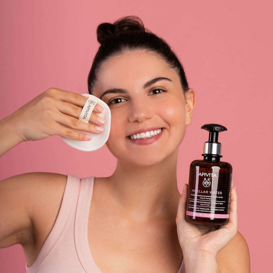 Apivita Rose & Honey Micellar Wasser Make-up-Entferner Für Gesicht & Augen Mit Antioxidativer Wirkung 300ml