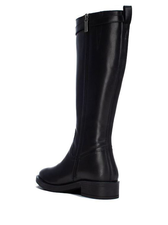 Black Leather Women's Boots
