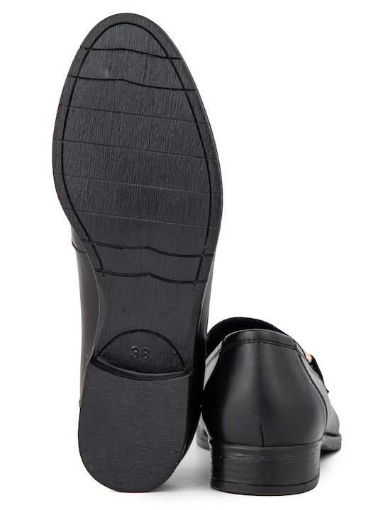 Leather Women's Moccasins in Black