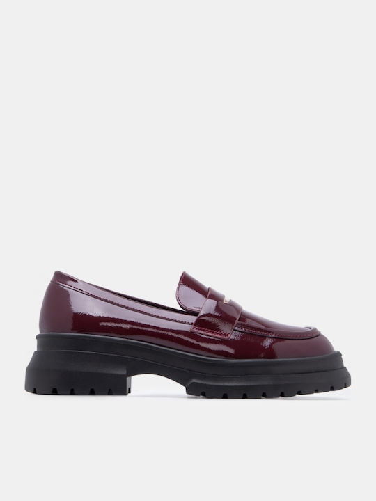 Loafers pentru Femei în Culoare Vișinie