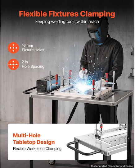 Vevor Welding Table with 544 kg Load Capacity HJGZTYDS1200LS1PD001V0