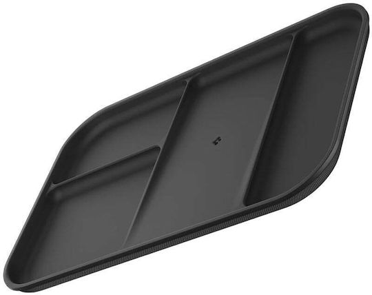 Spigen Ld403 Ahp10136 Organizer Tray with Four Compartments and Phone Holder, Non-Slip Polyurethane Base, Black
