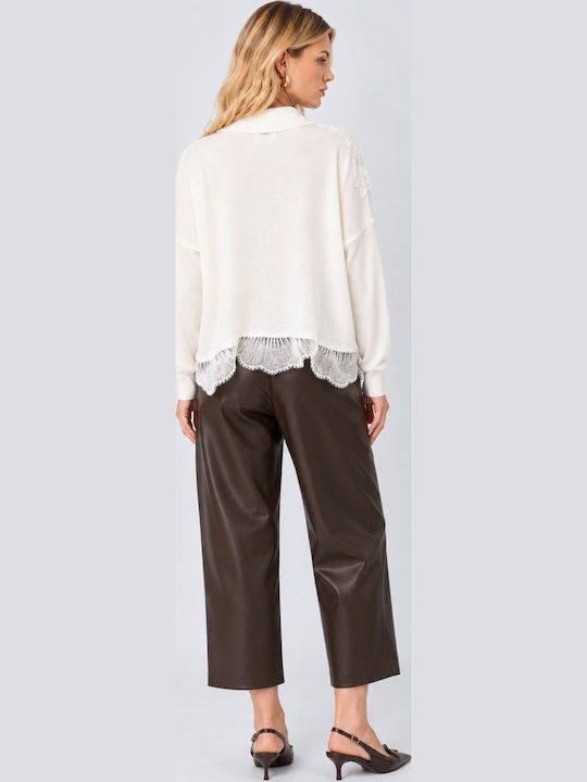 Γυναικεία Ζακέτα με Κουμπιά Off-white