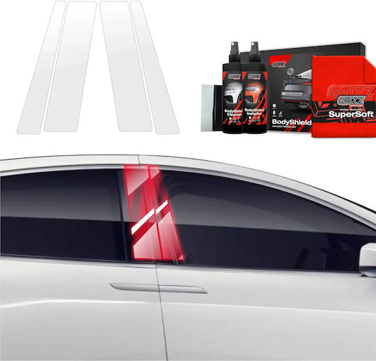 Grizzglass Protective Film Columns Grizzglass Bodyshield Tesla Model X 2021-2025 4in1