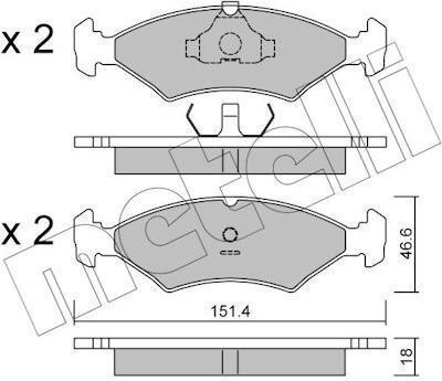 Front Brake Pads Ford Fiesta J5 J3 Jv Ja Jb 95-03 Puma Ec 97-02 Mazda 121 Jasm Jbsm 96-03 16bp1181 Itn 89bb2k021aa 16bp1181-10602