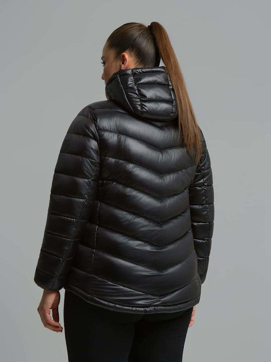 Дълго Дамско Puffer Яке за Зима Черно