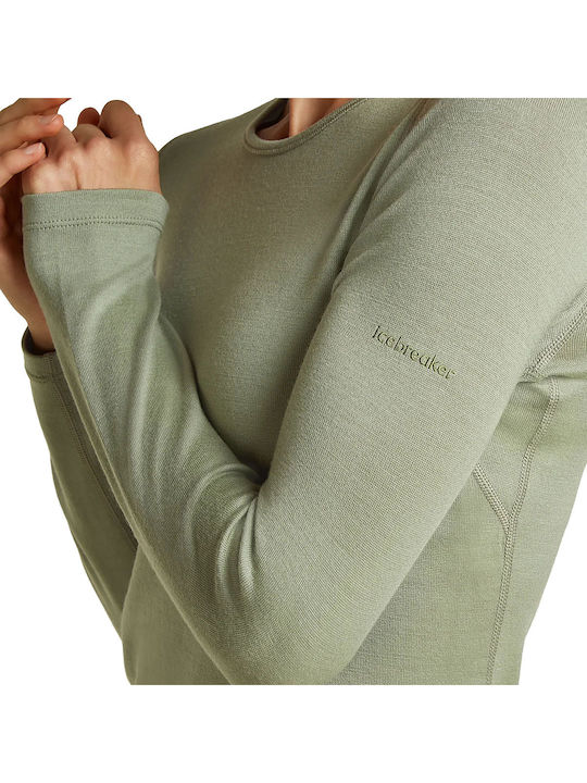 Icebreaker Women's Green Long-Sleeved Thermal Top