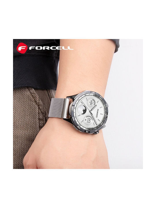 Forcell Strap To Samsung Galaxy Watch F-design Fs11 Magnetic Steel 22mm Black