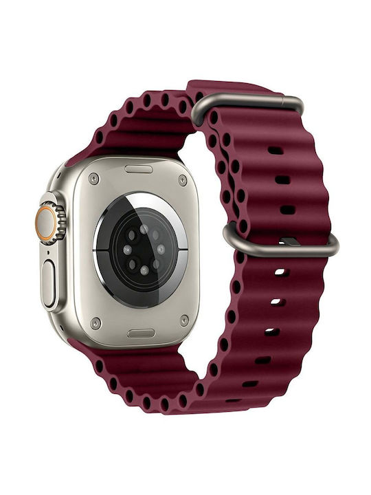 Tech-Protect Λουράκι Μπορντό (Apple Watch 8 / 9 / 10 / 11 / 12 / Se / Ultra)