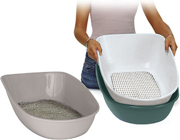 Furba Chic Maxi Litieră pentru Pisici cu Sită Verde L69.5 x l47 x h26cm