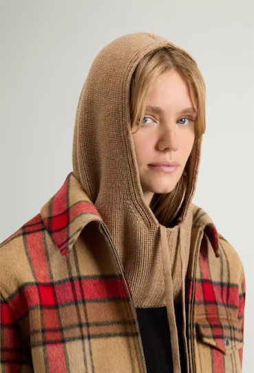 Women's Knitted Beanie in Khaki