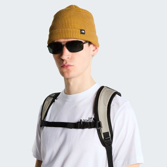 Fisherman Beanie Unisex Knitted Beanie in Yellow