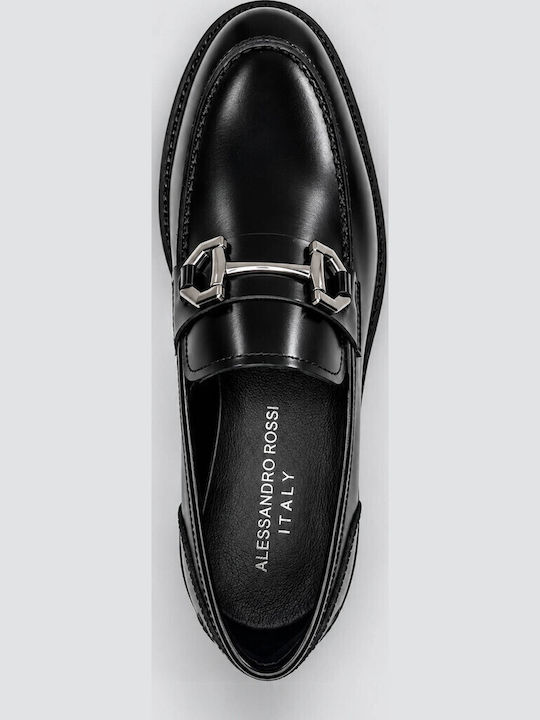 Δερμάτινα Ανδρικά Loafers σε Μαύρο Χρώμα