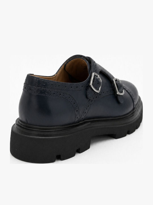 Mocasini Loafers Bărbătești din Piele Albastre