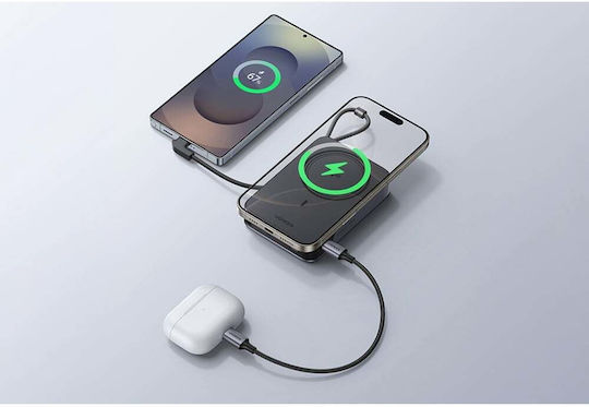 Ugreen PB568 MagSafe Qi2 Външна батерия 10000mAh 30W Power Delivery Сива