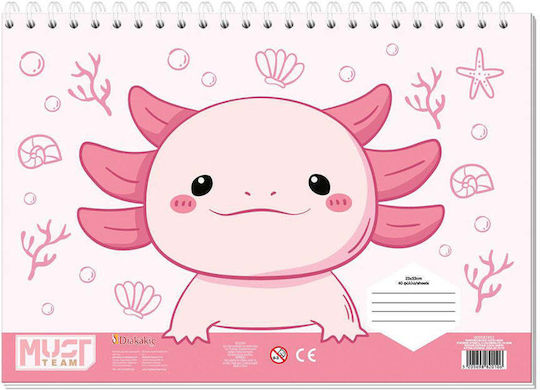 Must Team Zeichenblock Axolotl (Verschiedene Designs)