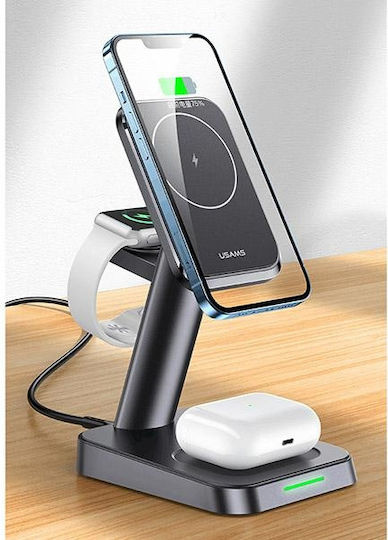 Usams Kabelloses Ladegerät (Qi Pad) 20W Schwarzs (CC150)
