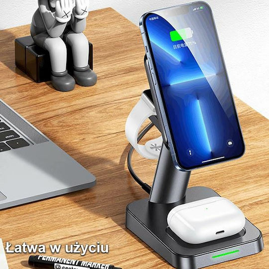 Usams Kabelloses Ladegerät (Qi Pad) 20W Schwarzs (CC150)